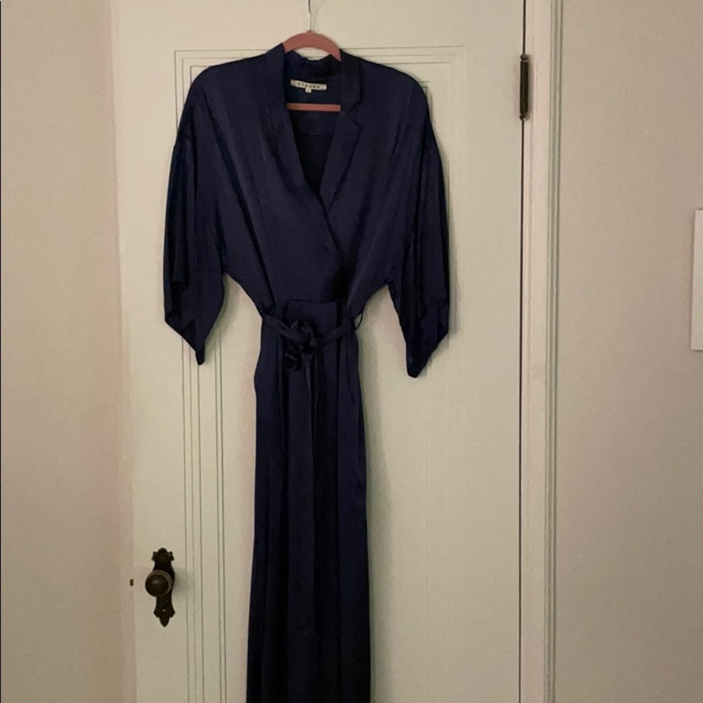 Xirena Blue Silk Jumpsuit